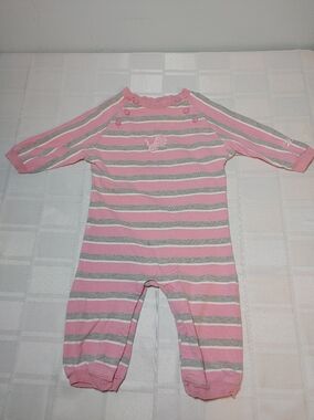 (4/$20) NFL Reebok Pink and Gray Striped Baby Onesie